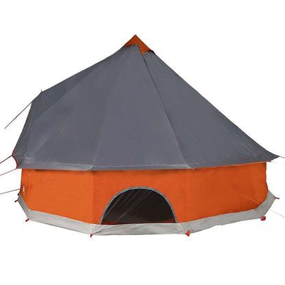 vidaXL Tipi-Familienzelt 8 Personen Grau und Orange Wasserdicht