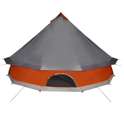 vidaXL Tipi-Familienzelt 8 Personen Grau und Orange Wasserdicht