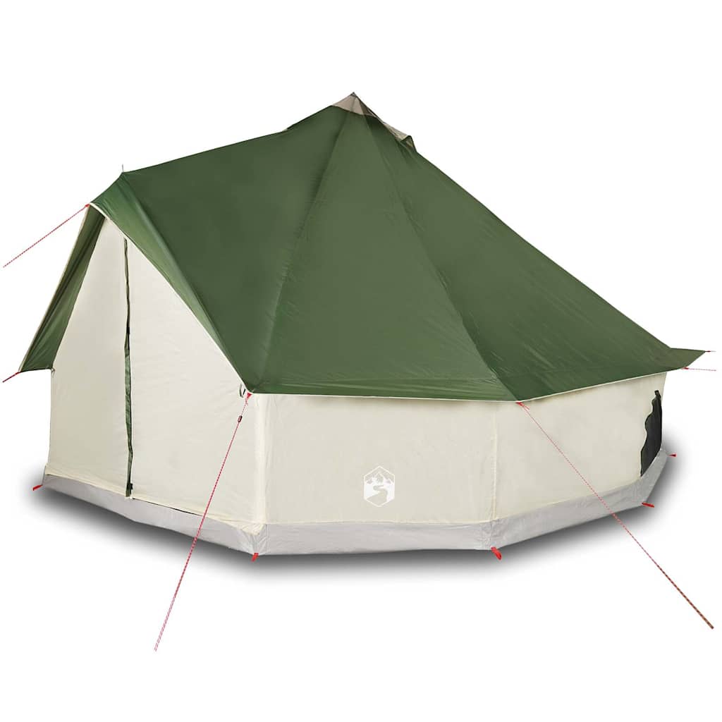 vidaXL Tipi-Familienzelt 12 Personen Grün Wasserdicht