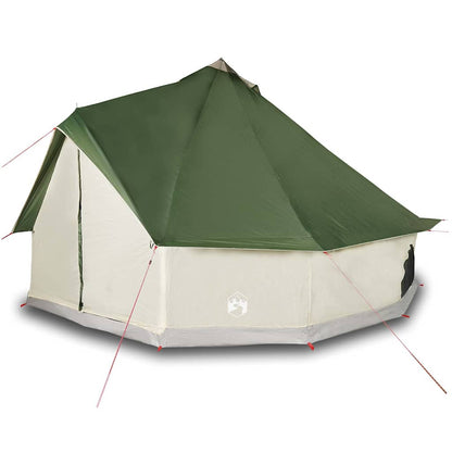 vidaXL Tipi-Familienzelt 12 Personen Grün Wasserdicht