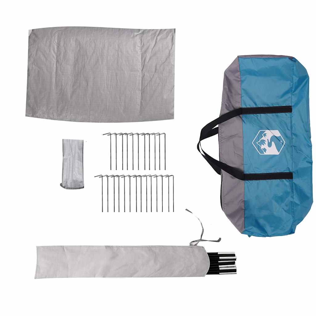 vidaXL Tipi-Familienzelt 12 Personen Blau Wasserdicht