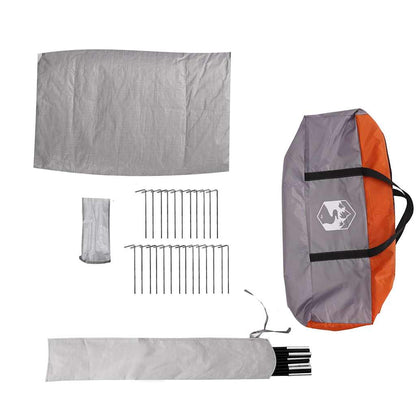 vidaXL Tente tipi familiale 12 personnes Gris et orange Imperméable