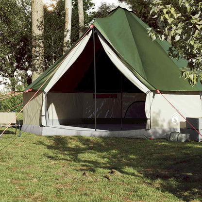 vidaXL Tipi-Familienzelt 10 Personen Grün Wasserdicht