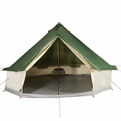 vidaXL Tipi-Familienzelt 10 Personen Grün Wasserdicht
