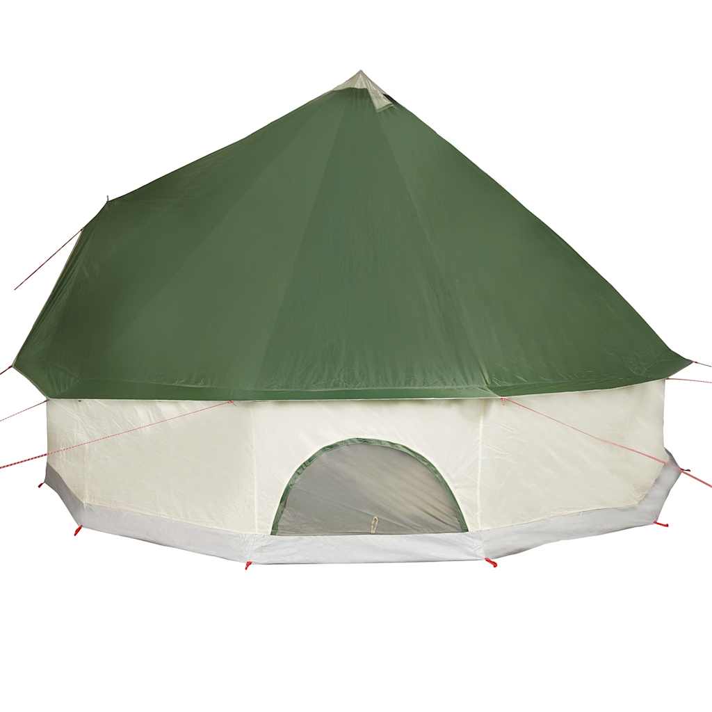 vidaXL Tipi-Familienzelt 10 Personen Grün Wasserdicht
