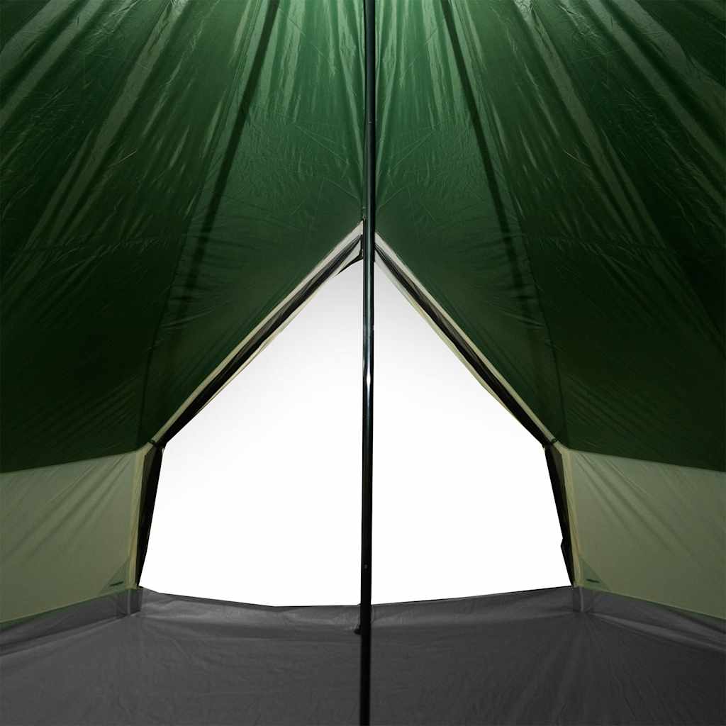 vidaXL Tipi-Familienzelt 10 Personen Grün Wasserdicht