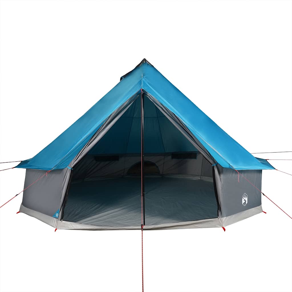 vidaXL Tipi-Familienzelt 10 Personen Blau Wasserdicht