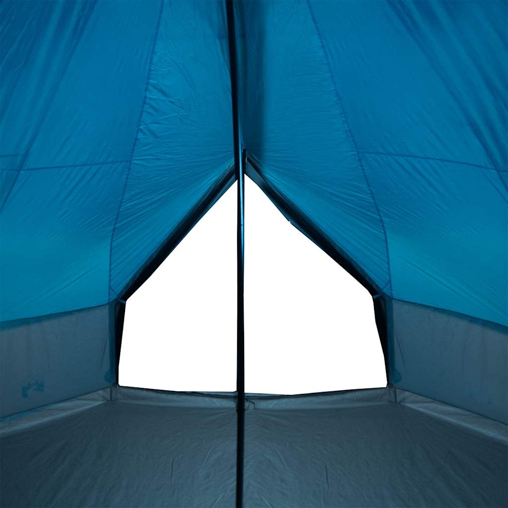 vidaXL Tipi-Familienzelt 10 Personen Blau Wasserdicht
