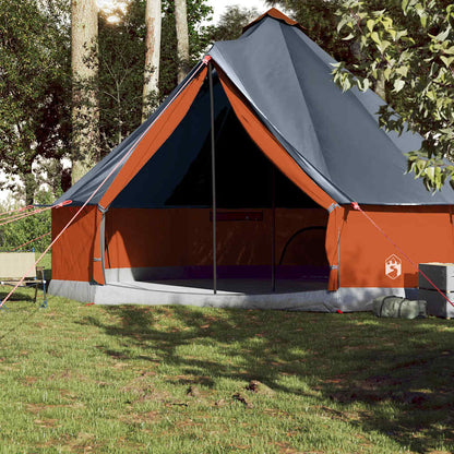 vidaXL Tipi-Familienzelt 10 Personen Grau und Orange Wasserdicht