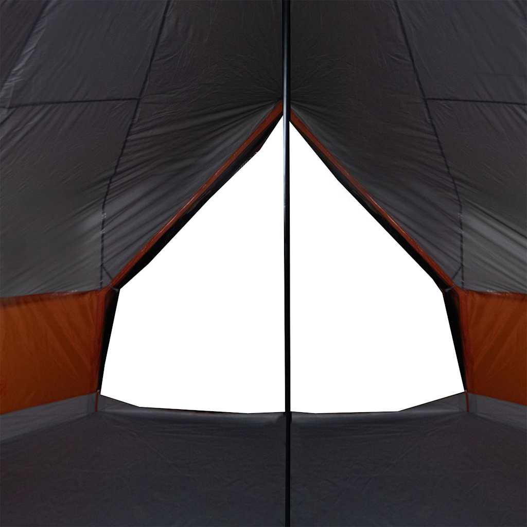 vidaXL Tipi-Familienzelt 10 Personen Grau und Orange Wasserdicht