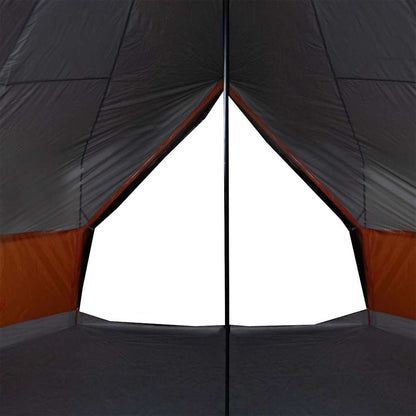 vidaXL Tipi-Familienzelt 10 Personen Grau und Orange Wasserdicht
