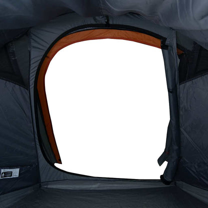 vidaXL Tunnelzelt 3 Personen Grau und Orange Wasserdicht