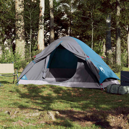 vidaXL Kuppel-Campingzelt 4 Personen Blau Wasserdicht