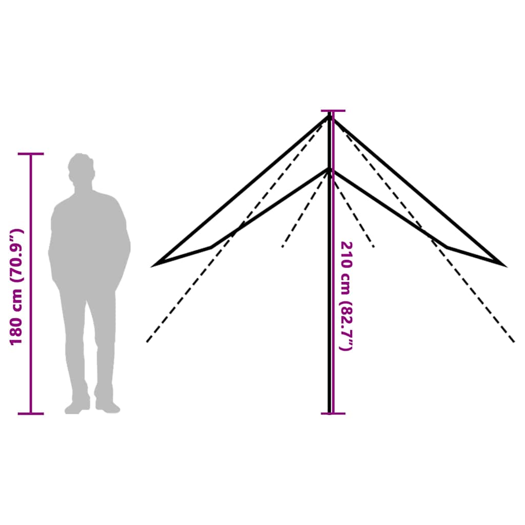 Tarp Orange 430x380x210 cm Wasserdicht