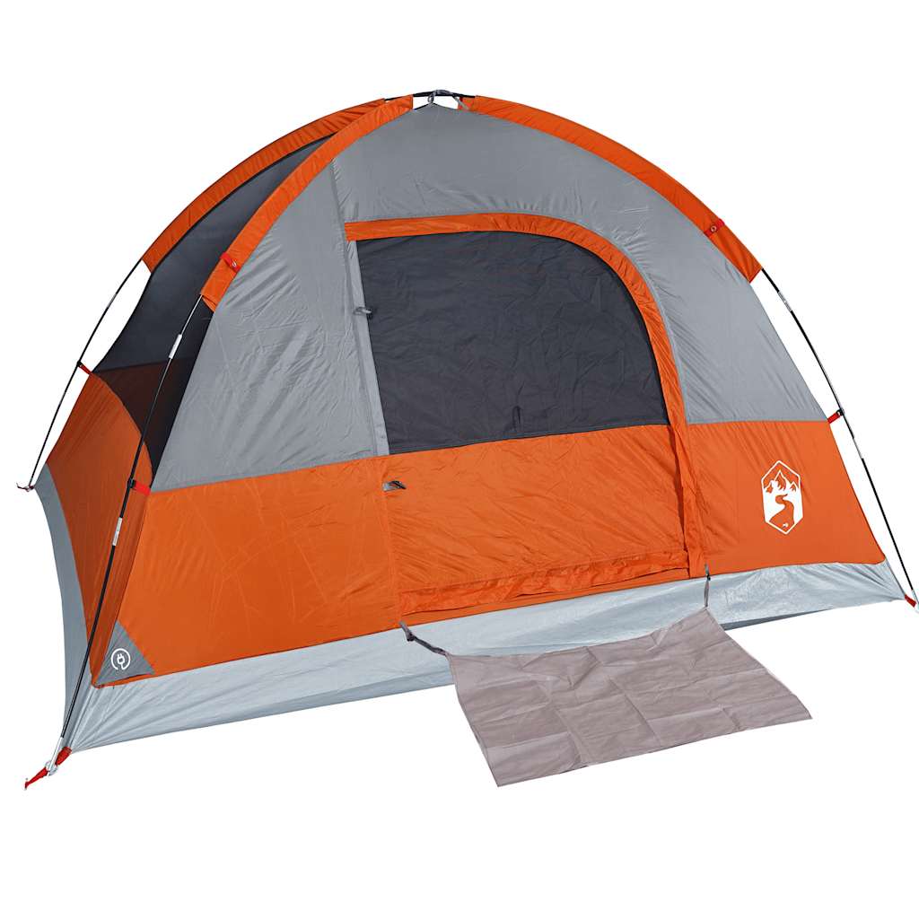 vidaXL Kuppel-Campingzelt 3 Personen Orange Wasserdicht