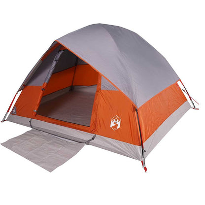 vidaXL Kuppel-Campingzelt 3 Personen Orange Wasserdicht