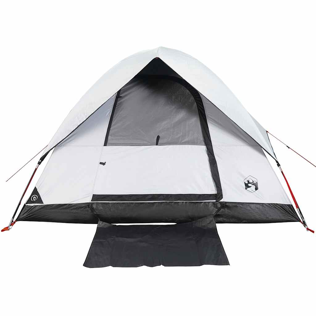 vidaXL Kuppel-Campingzelt 3 Personen Weiß Dunkel Wasserdicht