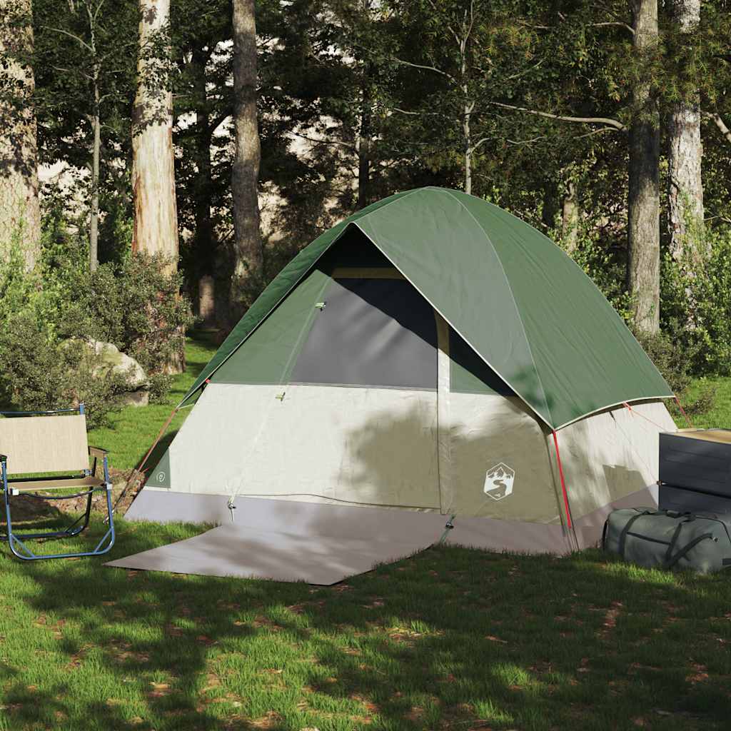 vidaXL Tente de camping dôme 4 personnes vert imperméable
