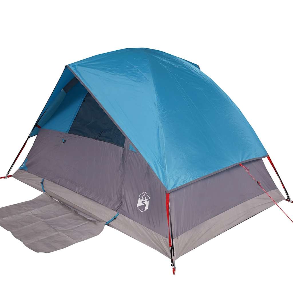 vidaXL Kuppel-Campingzelt 4 Personen Blau Wasserdicht