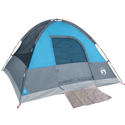 vidaXL Kuppel-Campingzelt 4 Personen Blau Wasserdicht
