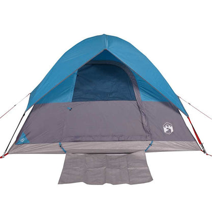 vidaXL Kuppel-Campingzelt 4 Personen Blau Wasserdicht