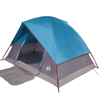 vidaXL Kuppel-Campingzelt 4 Personen Blau Wasserdicht