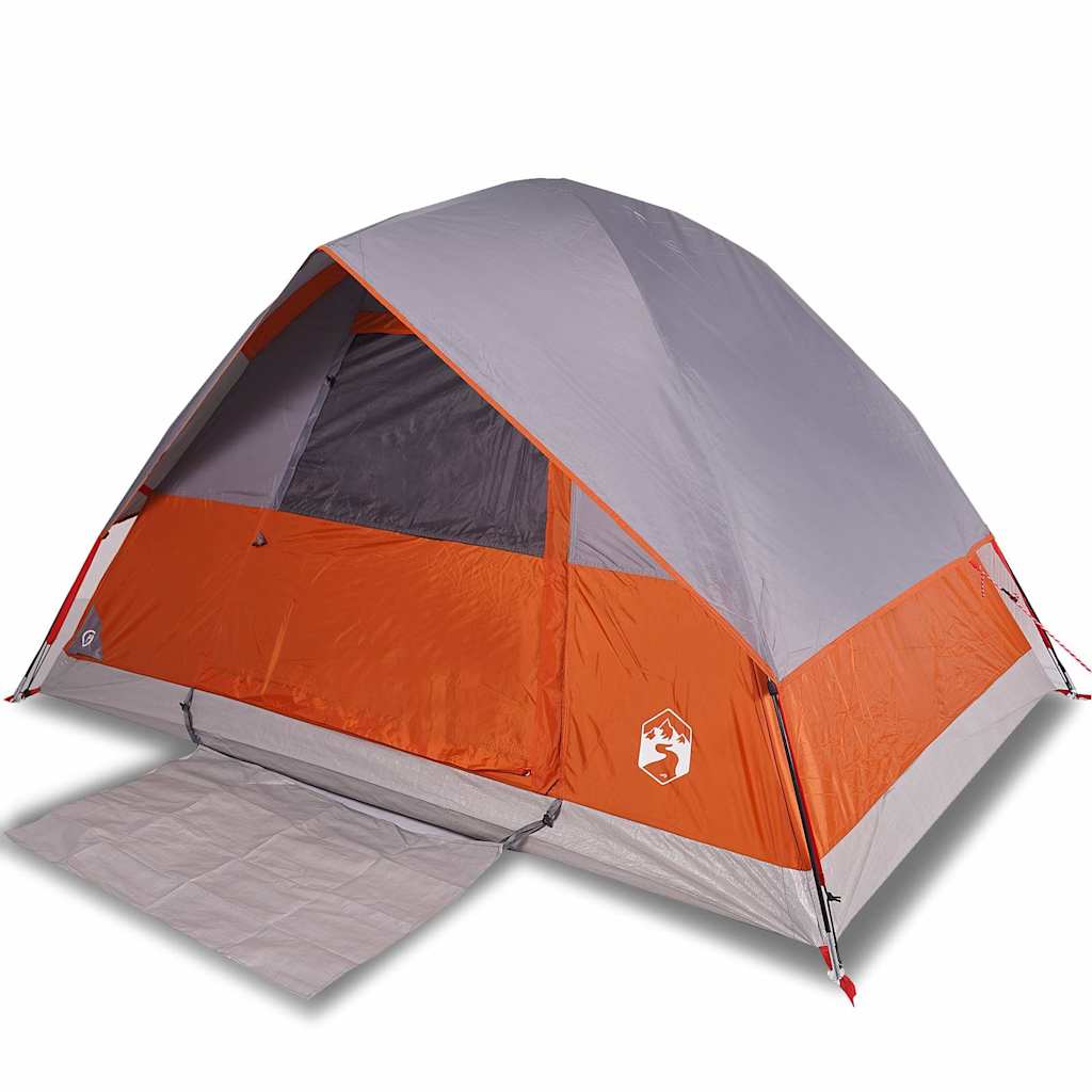 Tente dôme de camping vidaXL 4 personnes orange imperméable