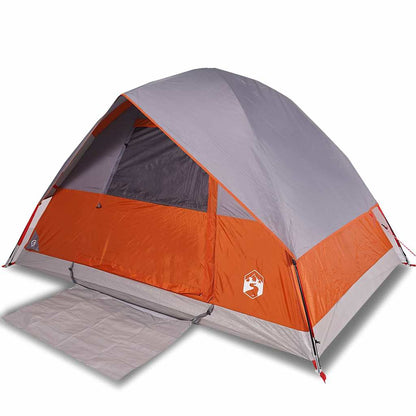 Tente dôme de camping vidaXL 4 personnes orange imperméable