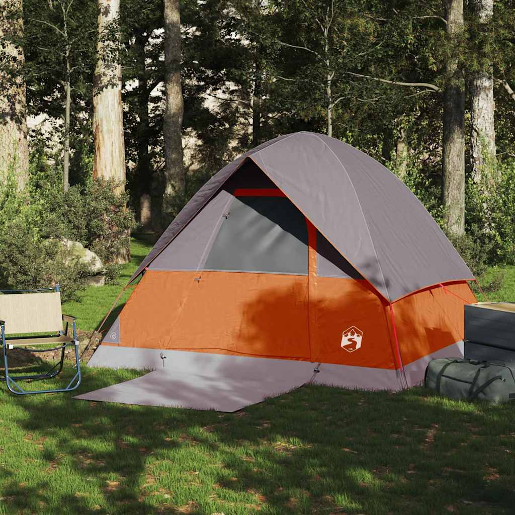 Tente dôme de camping vidaXL 4 personnes orange imperméable