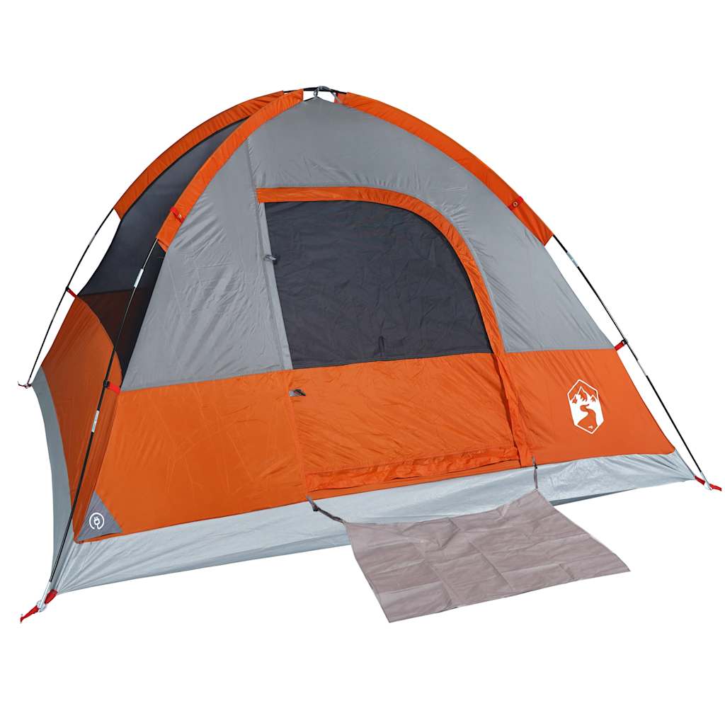 Tente dôme de camping vidaXL 4 personnes orange imperméable