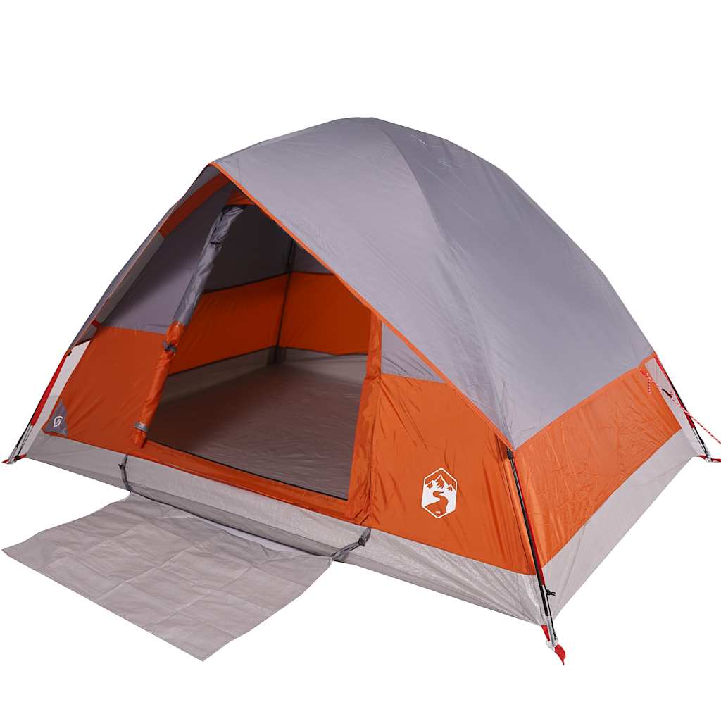 Tente dôme de camping vidaXL 4 personnes orange imperméable