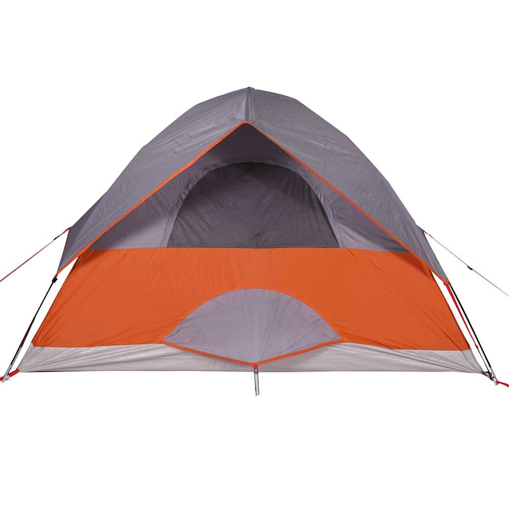 Tente dôme de camping vidaXL 4 personnes orange imperméable