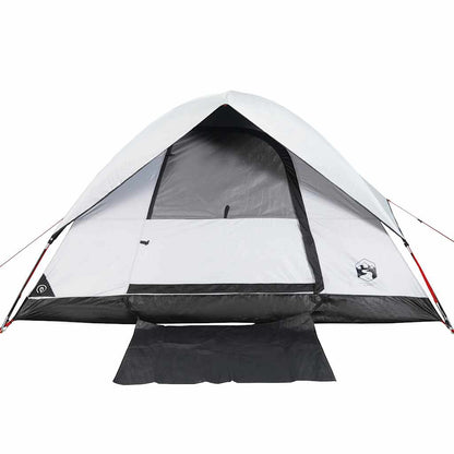 vidaXL Kuppel-Campingzelt 4 Personen Weiß Dunkel Wasserdicht