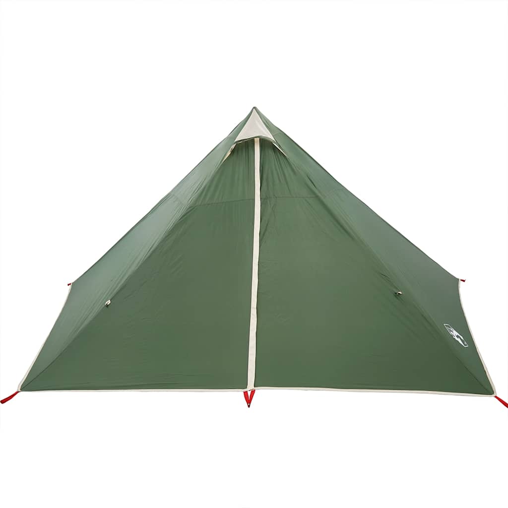 vidaXL Tipi-Familienzelt 7 Personen Grün Wasserdicht