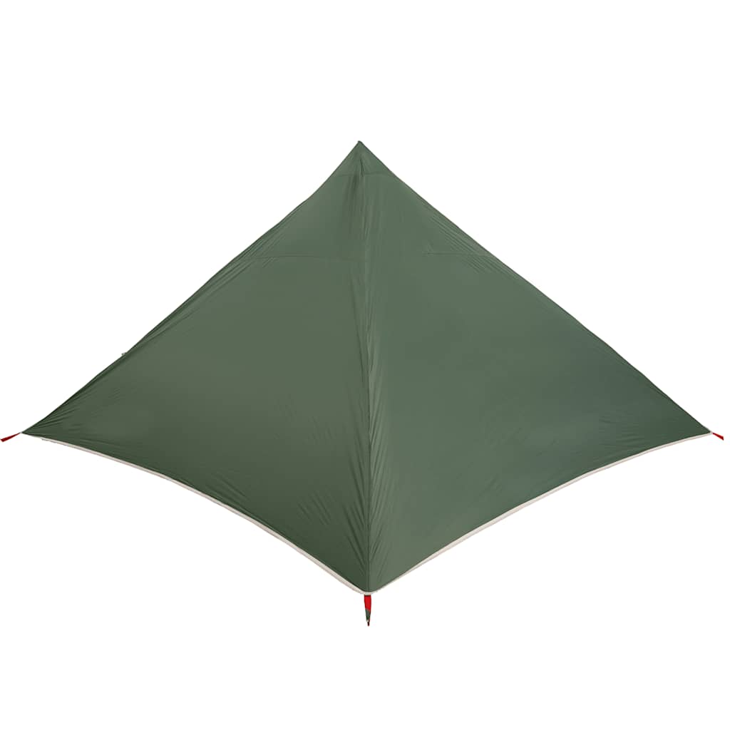 vidaXL Tipi-Familienzelt 7 Personen Grün Wasserdicht