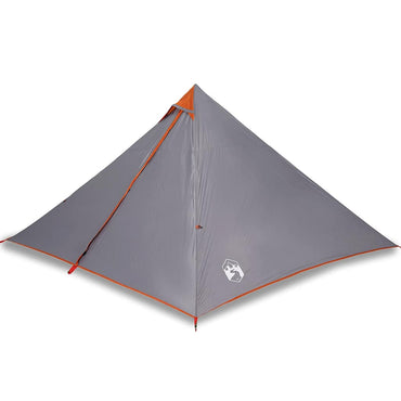 vidaXL Tipi-Familienzelt 7 Personen Grau und Orange Wasserdicht