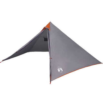 vidaXL Tipi-Familienzelt 7 Personen Grau und Orange Wasserdicht