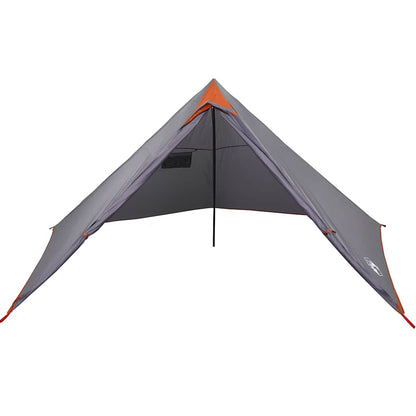 vidaXL Tipi-Familienzelt 7 Personen Grau und Orange Wasserdicht