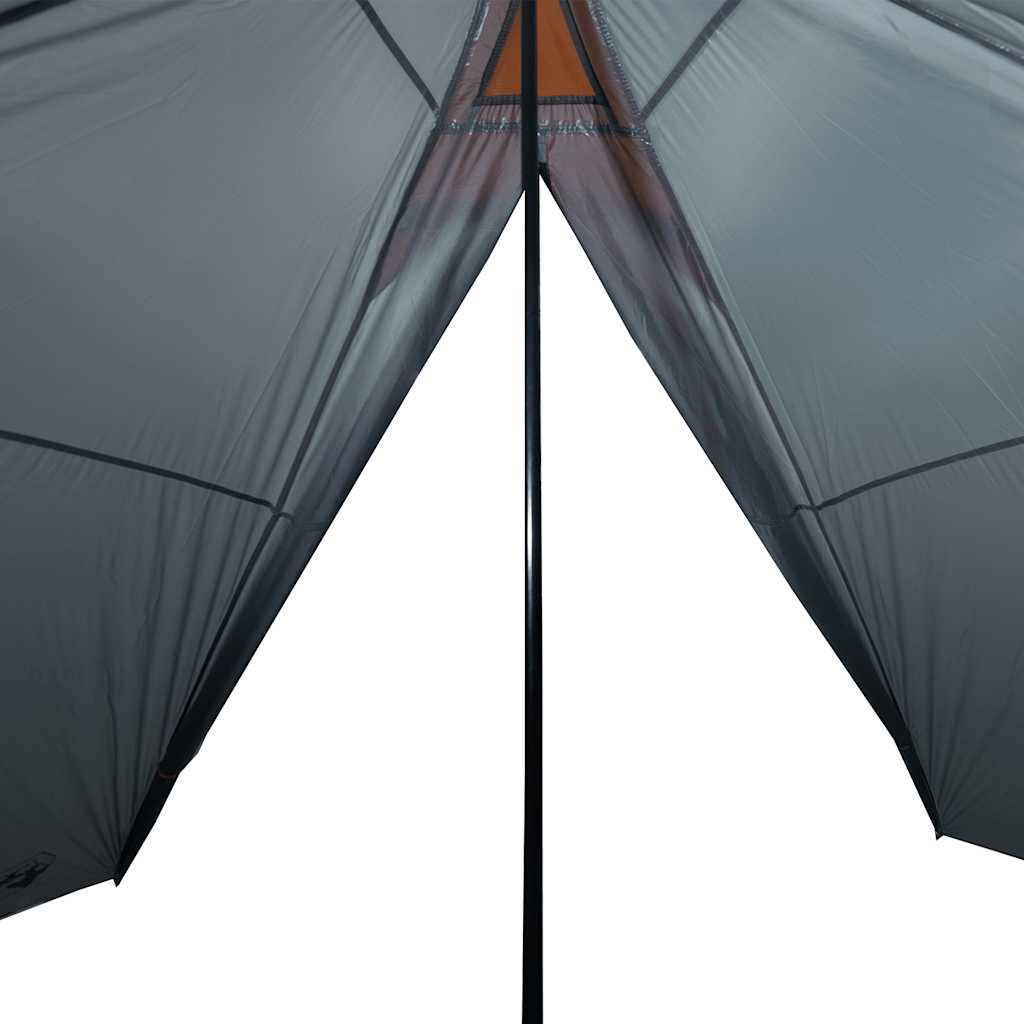 vidaXL Tipi-Familienzelt 7 Personen Grau und Orange Wasserdicht