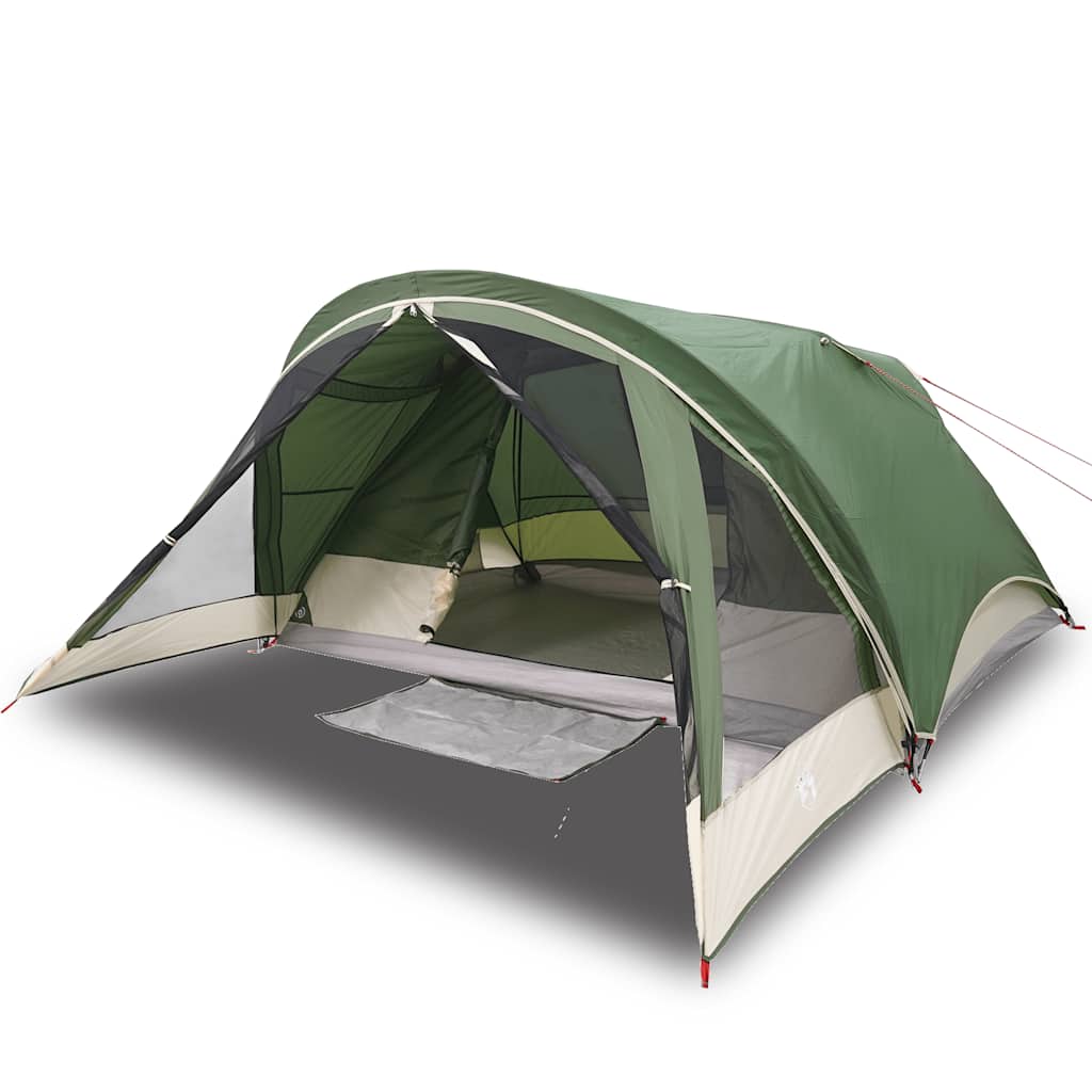 vidaXL Campingzelt 4 Personen Grün Wasserdicht