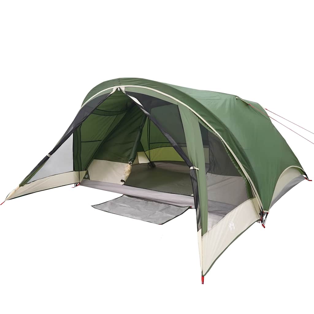 vidaXL Campingzelt 4 Personen Grün Wasserdicht