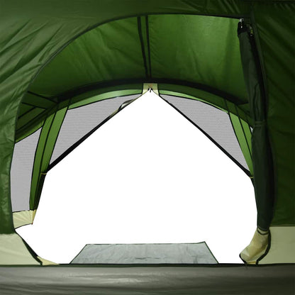 vidaXL Campingzelt 4 Personen Grün Wasserdicht
