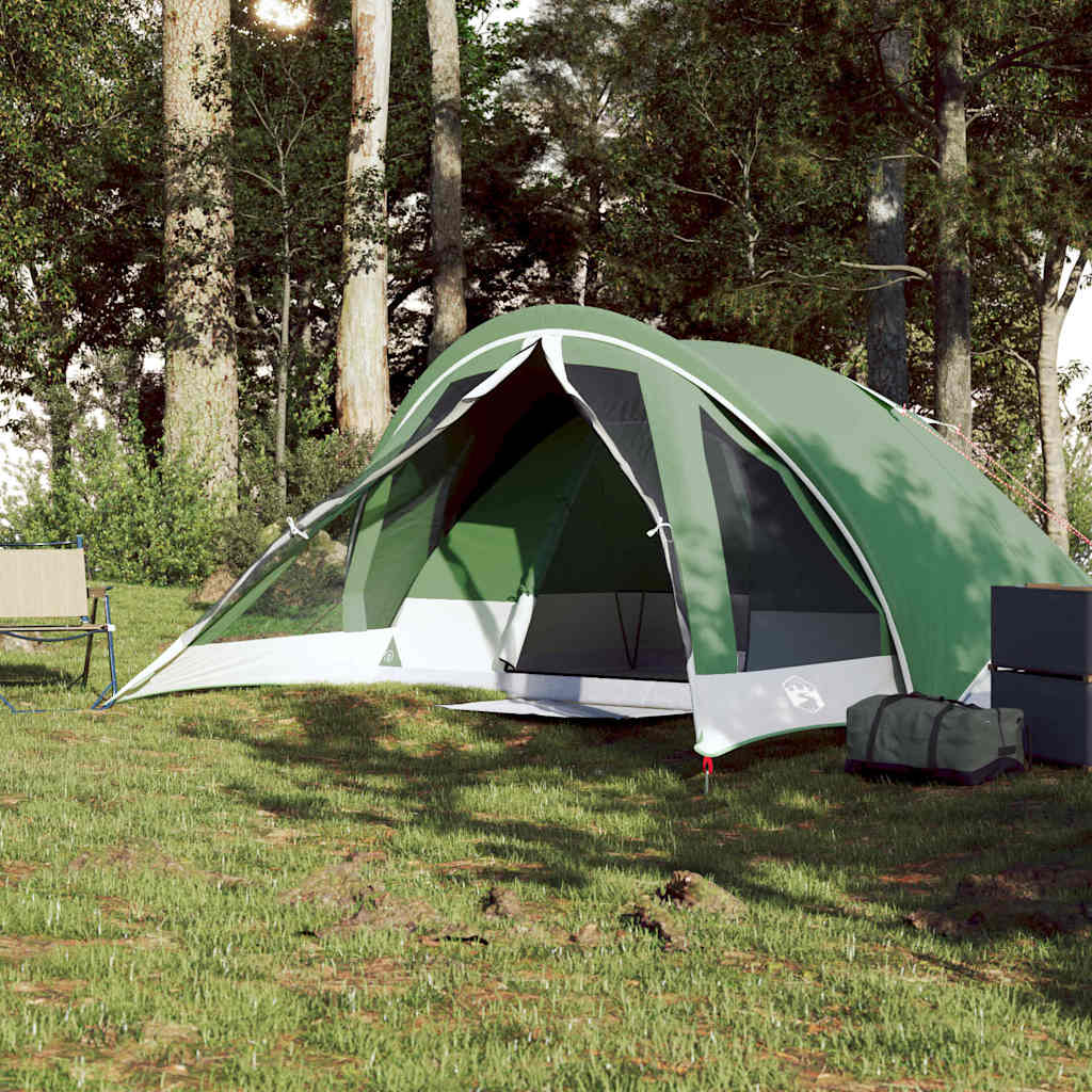 vidaXL Campingzelt 4 Personen Grün Wasserdicht