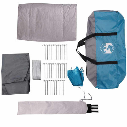 vidaXL Campingzelt 4 Personen Blau Wasserdicht