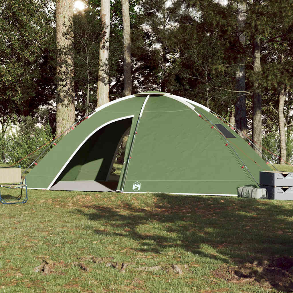 vidaXL Campingzelt 8 Personen Grün Wasserdicht