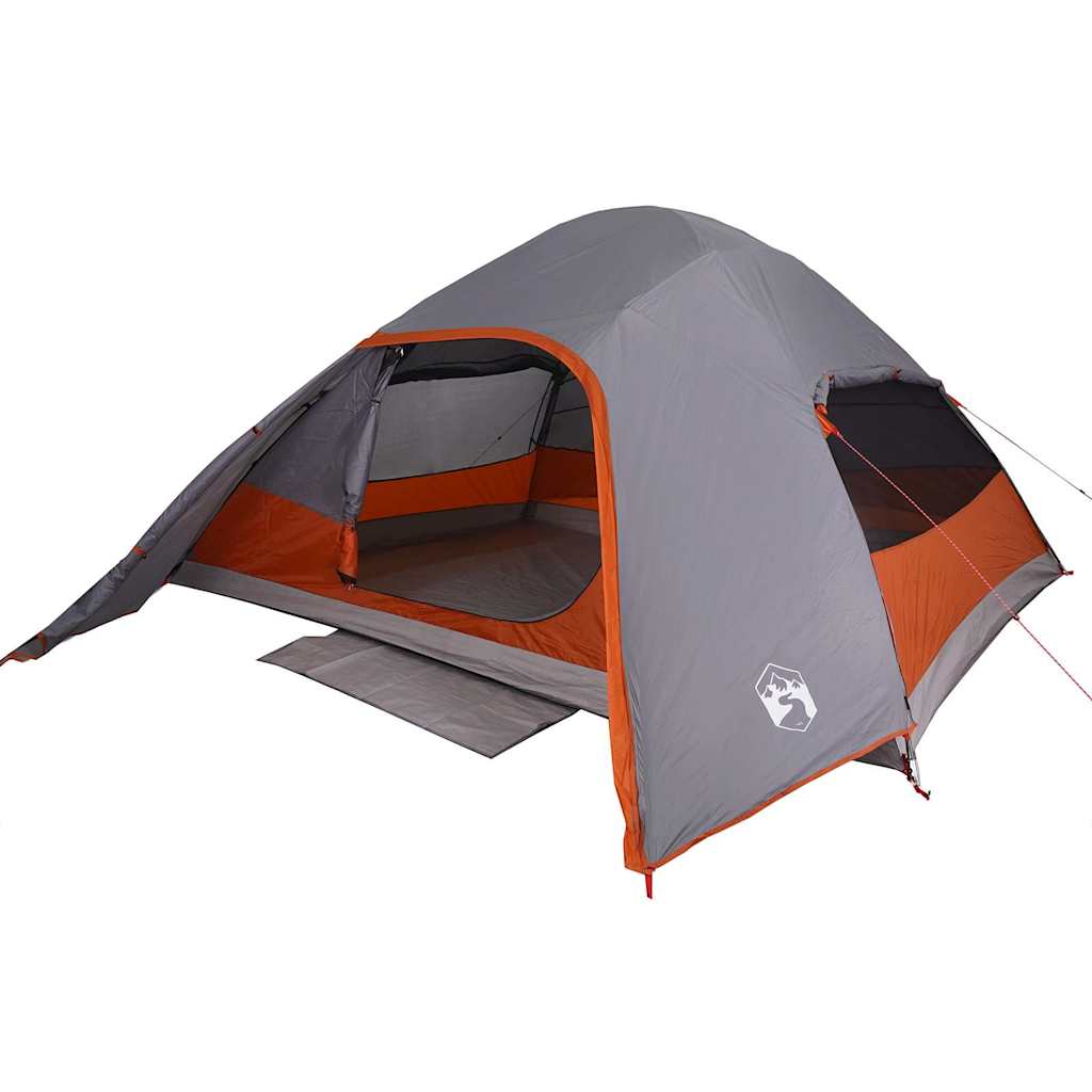 vidaXL Tente dôme de camping 4 personnes gris imperméable