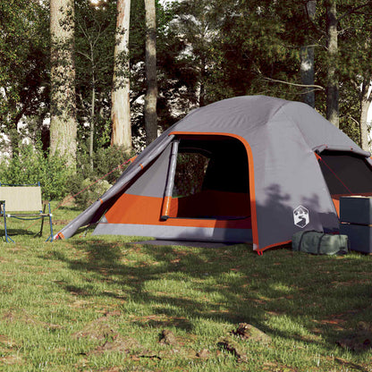 vidaXL Tente dôme de camping 4 personnes gris imperméable