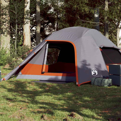 vidaXL Tente dôme de camping 4 personnes gris imperméable