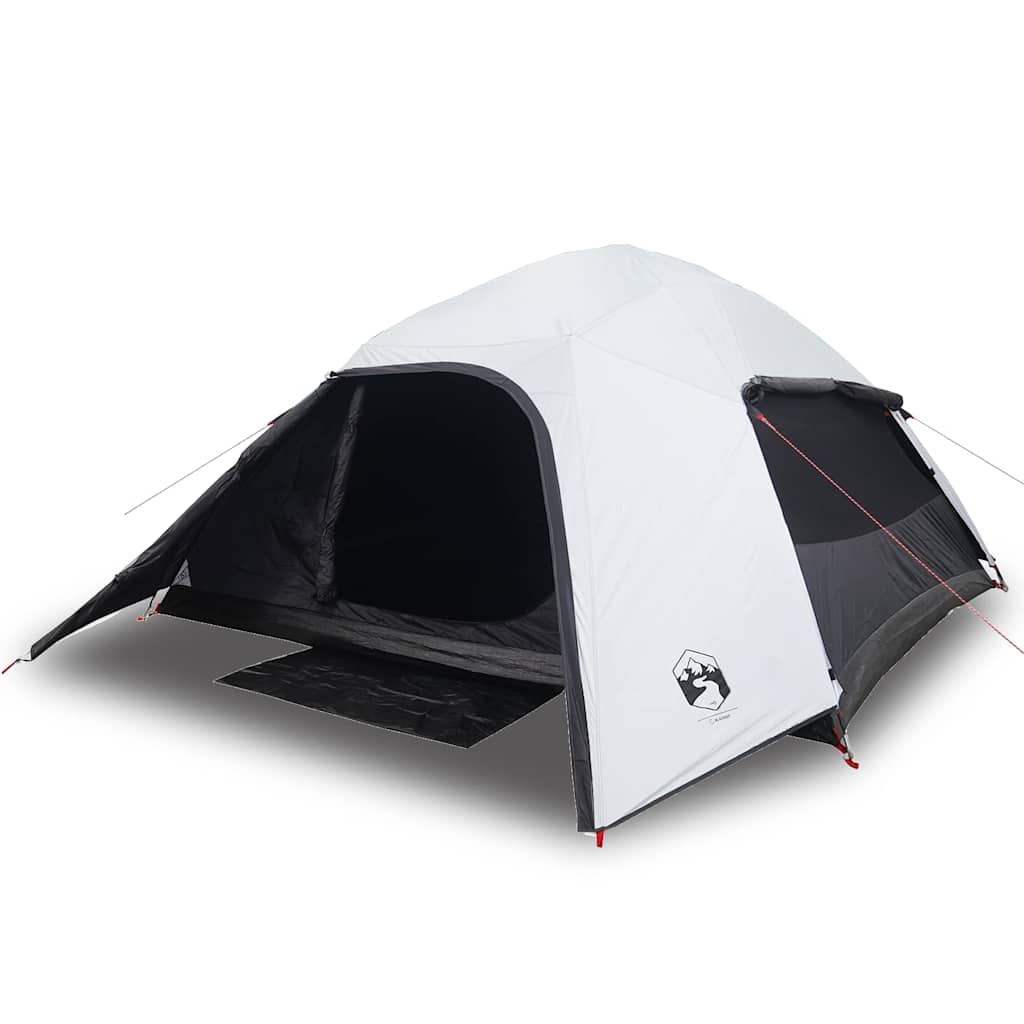 vidaXL Tente dôme de camping 4 personnes Blanc fonçé Étanche