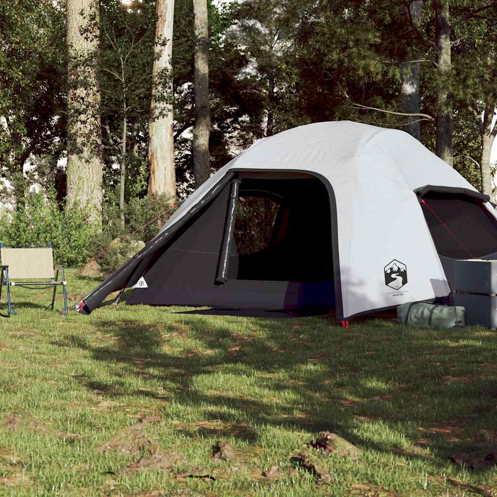 vidaXL Tente dôme de camping 4 personnes Blanc fonçé Étanche